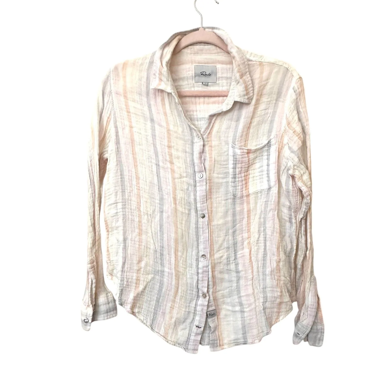 RAILS Ellis Striped Button Down Aurora Stripe Large - Image 2