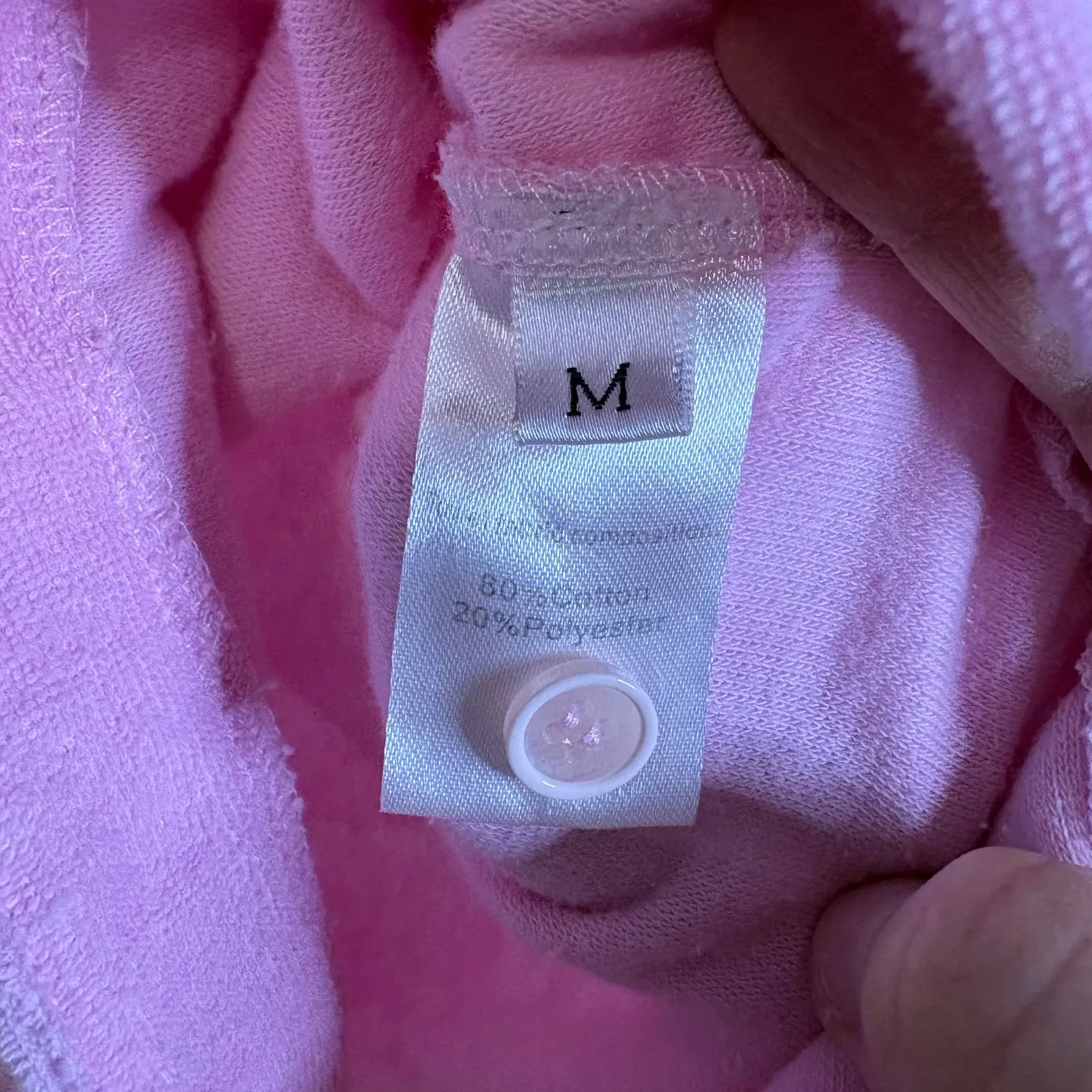 YLLW Pink Terry Cloth Lounge Set Shirt Shorts Size M Size M - Image 4