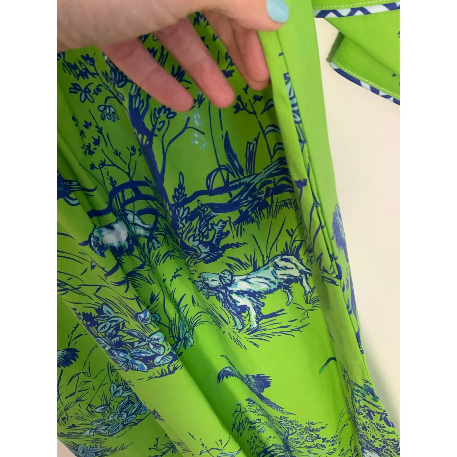 HOUSE OF MBR Field and Feather Deb Long Dress $335 NWT size MEDIUM Green - Image 3