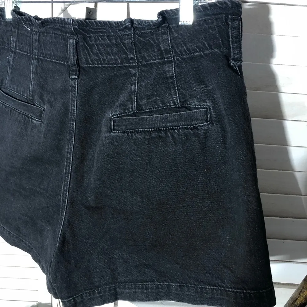 American Eagle High Waist Denim Shorts Black Women's Size 12 - Image 6