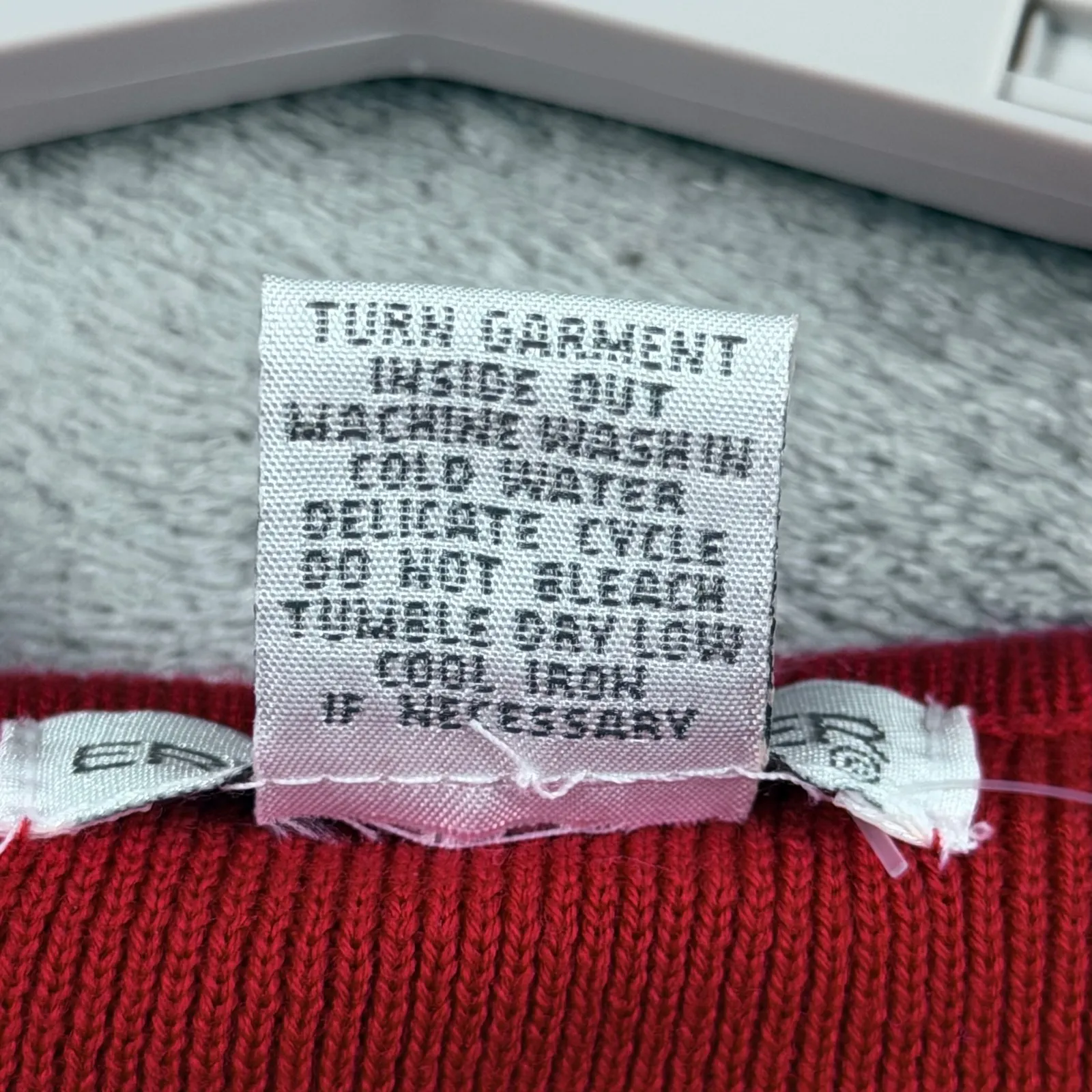 Erik Spencer Red Zip Up Cardigan Sweater Medium Ribbed Knit Preppy Casual Office - Image 7