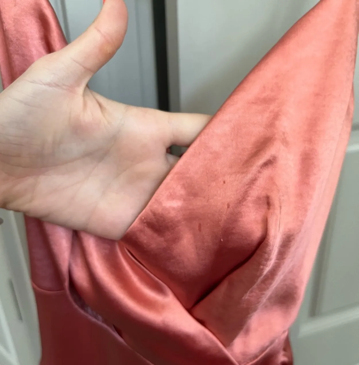 American Threads Rose Copper Silk Romper/Mini Dress In Size Medium - Image 9