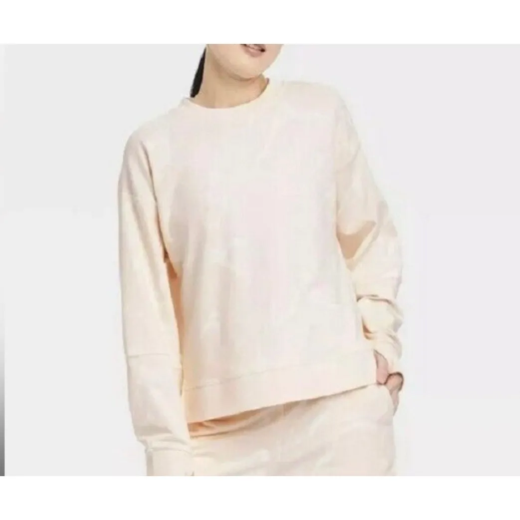 All in Motion Women’s Ivory Marbled Crewneck Size XL - Image 2