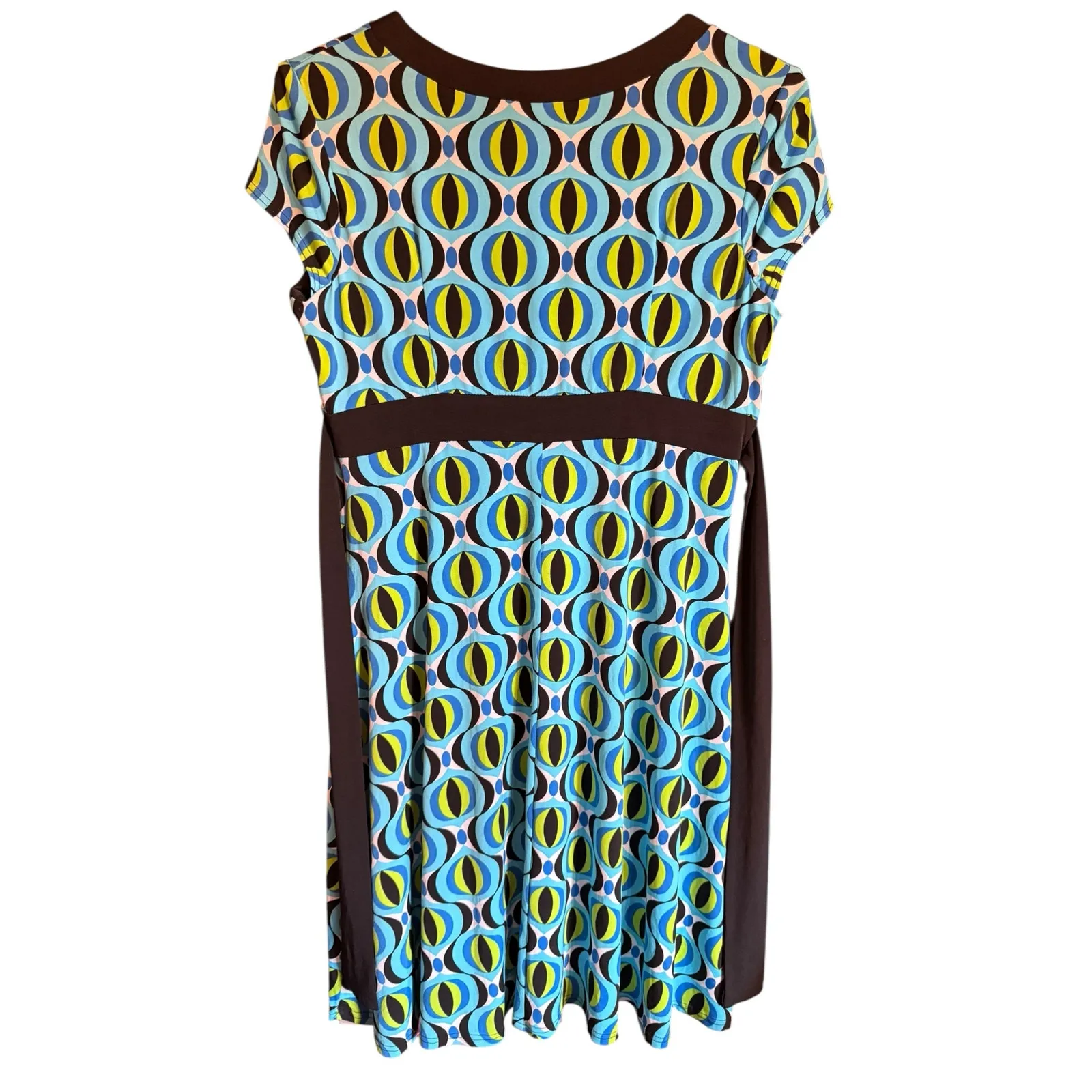 Funky, Fun Blue & Green Stretchy Dress from DressBarn Size 14 - Image 5