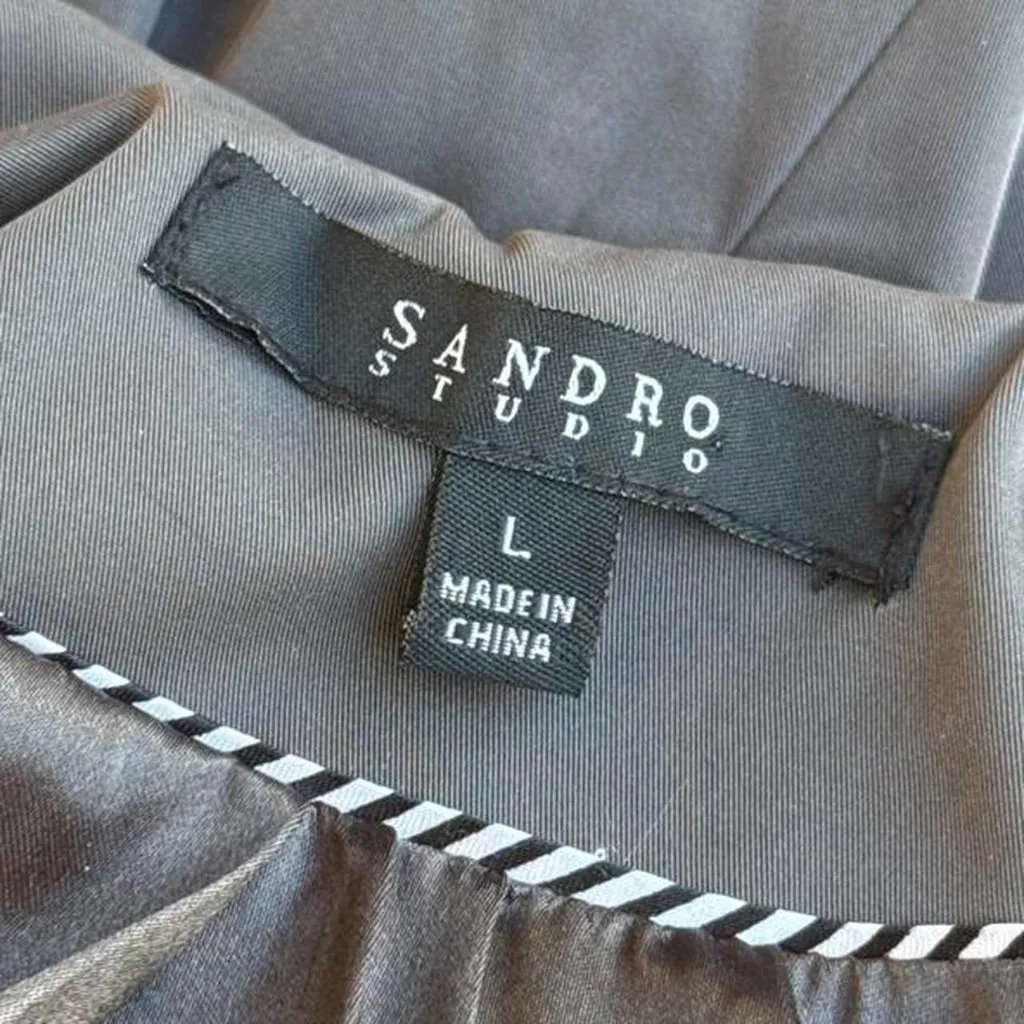 2000s grey trench coat - Image 4