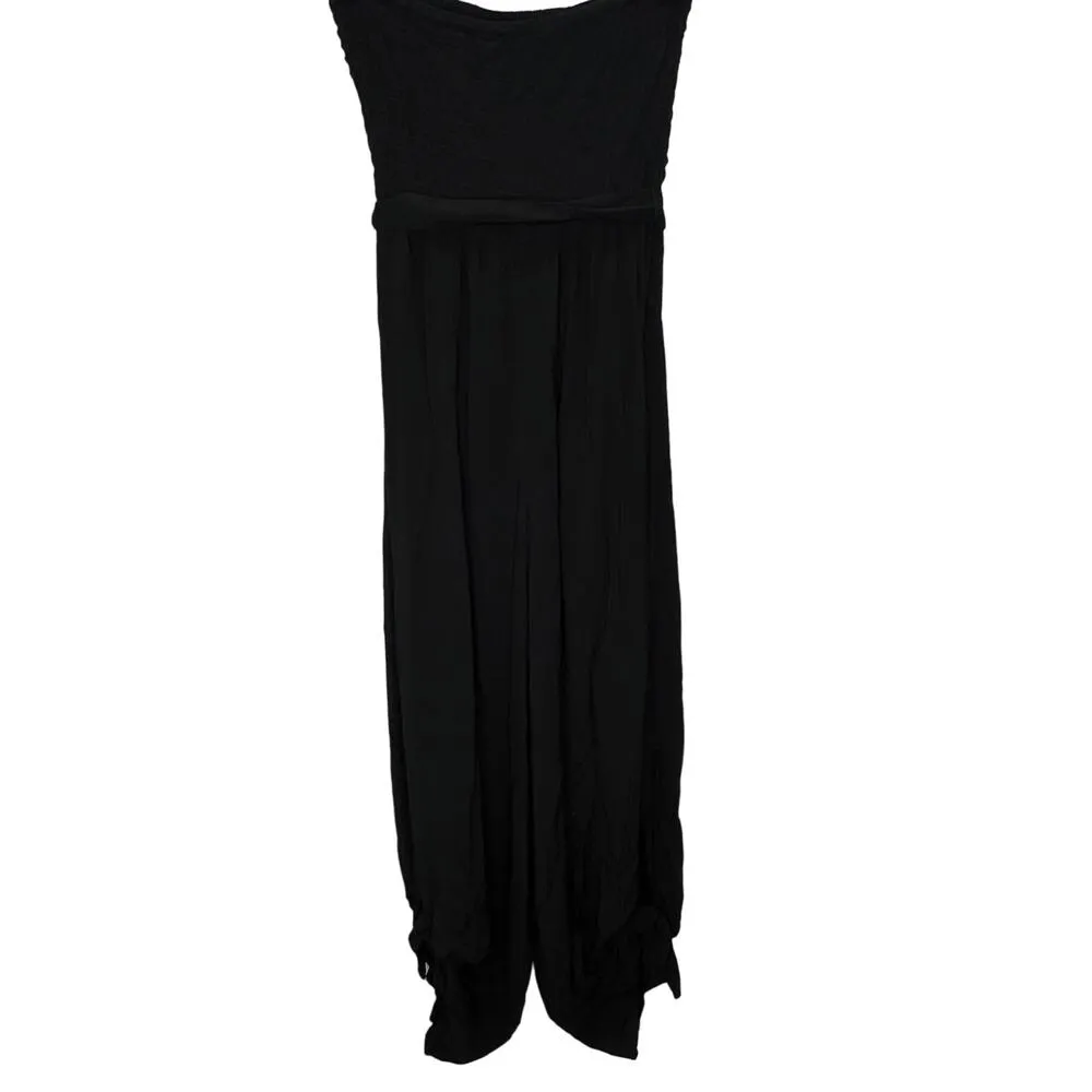 1.state Womens Smocked Strapless Wide Leg Jumpsuit Size XS Black New - Image 3