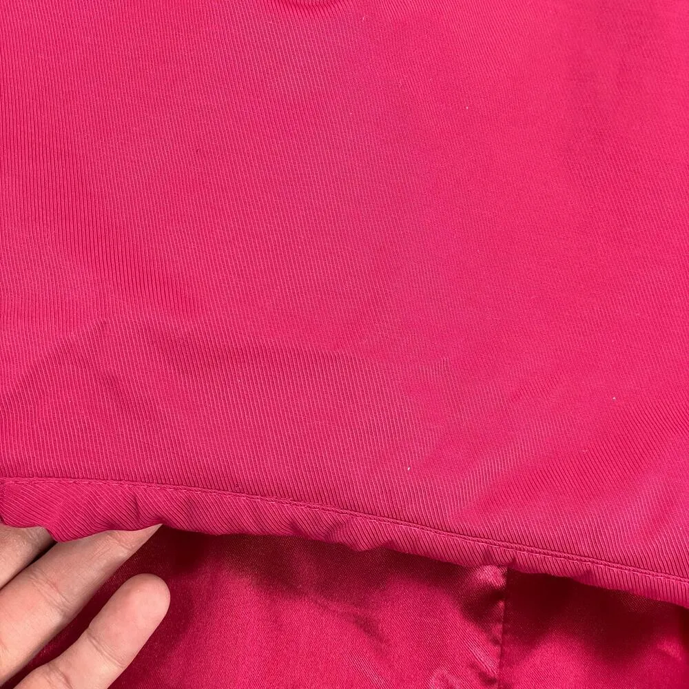 Vertigo Paris Bright Pink Fuchsia Trench Coat Barbiecore Prep Elle Woods Size S - Image 12