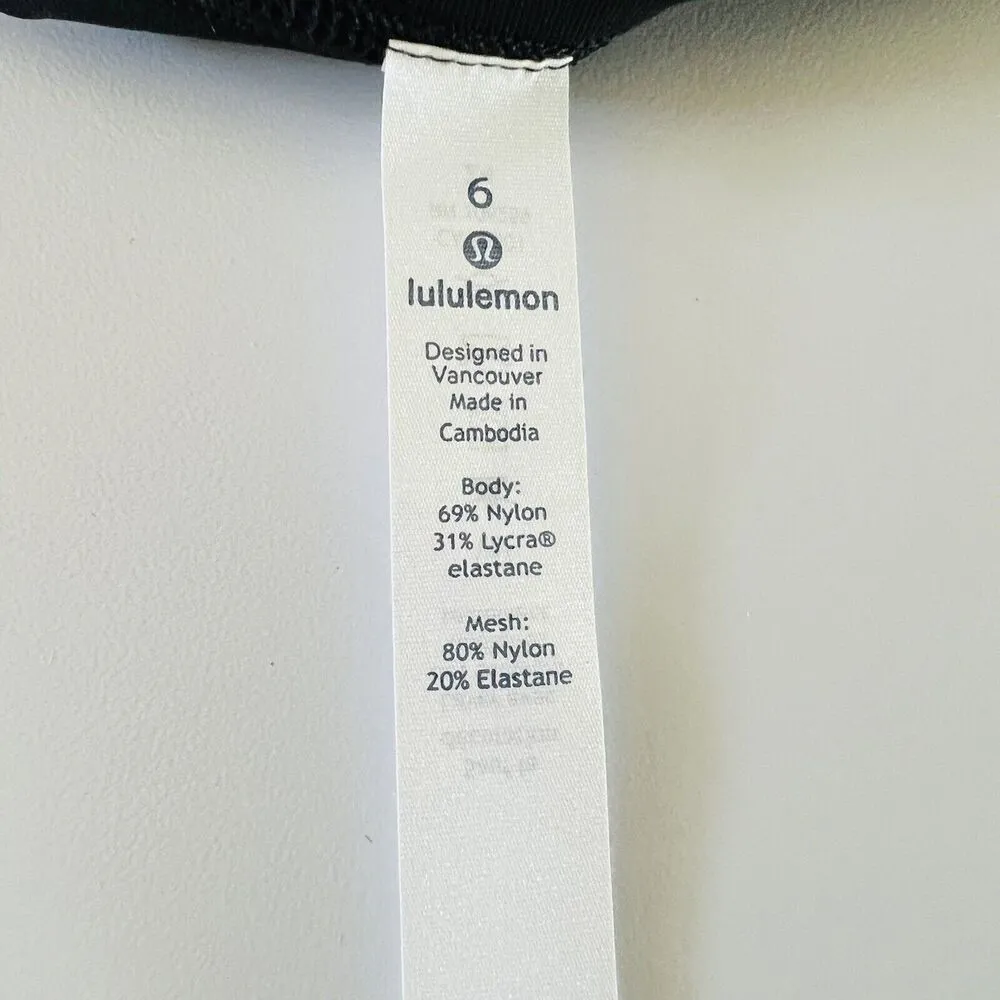 LULULEMON ATHLETICA Solid Black Speed Up Crop Leggings - US 6 - Image 6