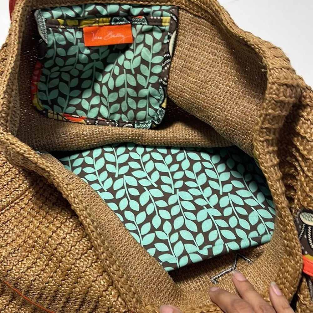 Vera Bradley Birds Weave Straw Tote Bag - Image 10