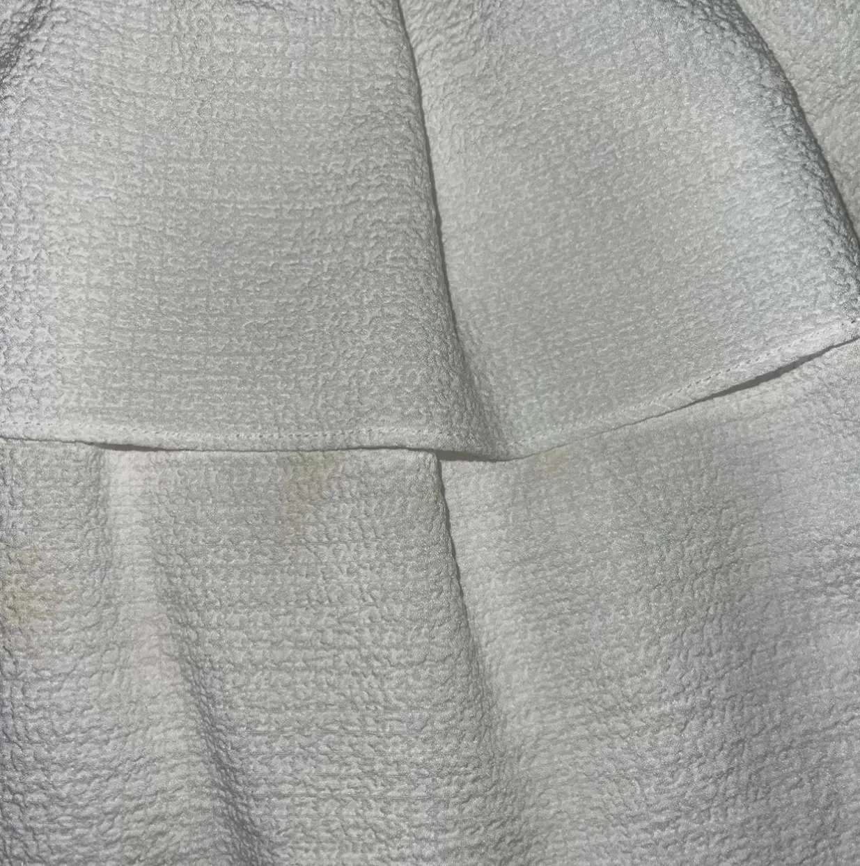 White Off The Shoulder Smocked Bodice Ruffle Tiered Dress - Image 5