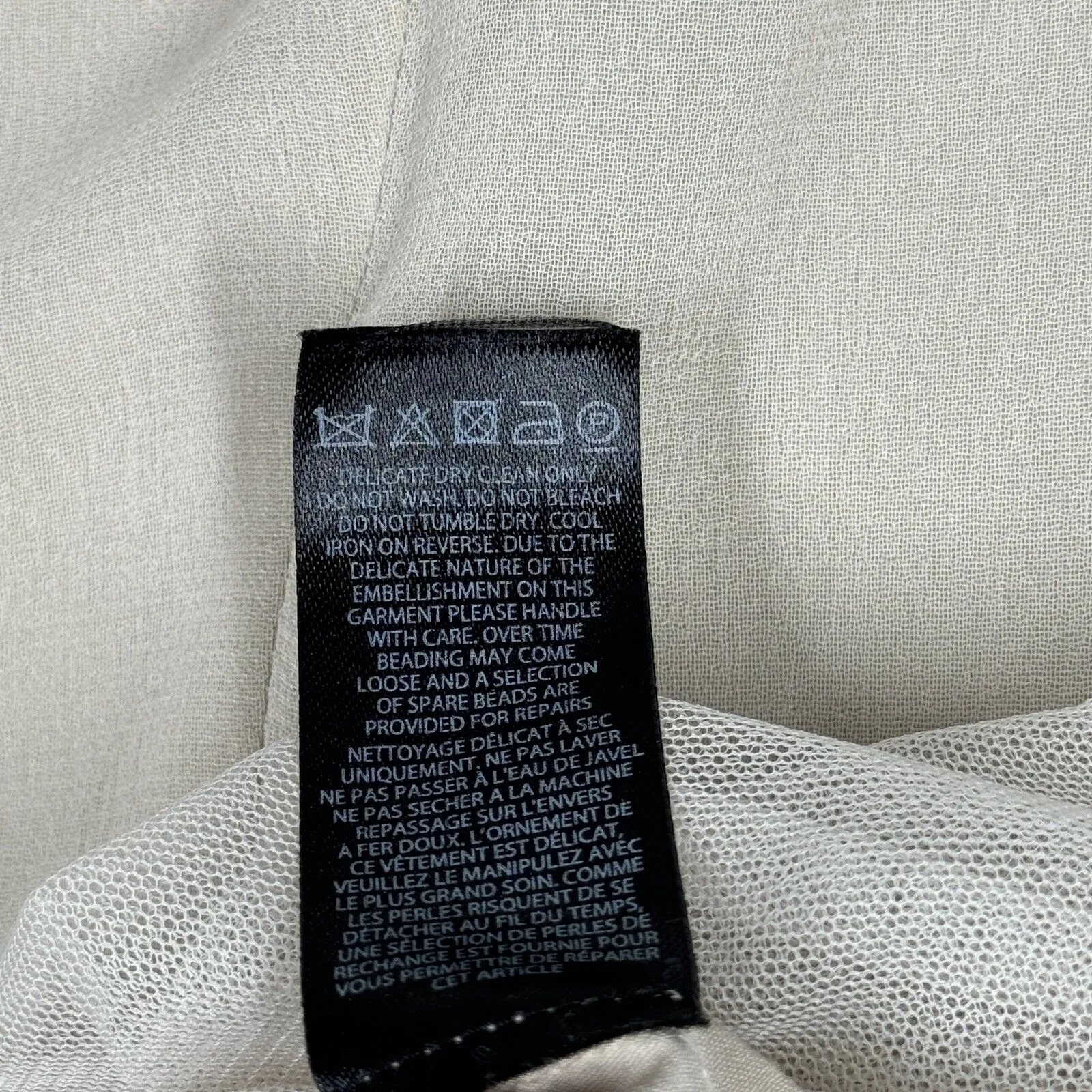 Needle &‎ Thread Dress Womens XS Tan Beaded Balletcore Fairy Feminine Wedding - Image 10