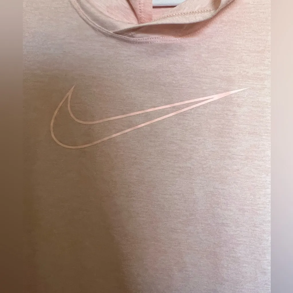 Nike Dri-FIT Light Pink Hoodie Size L - Image 4