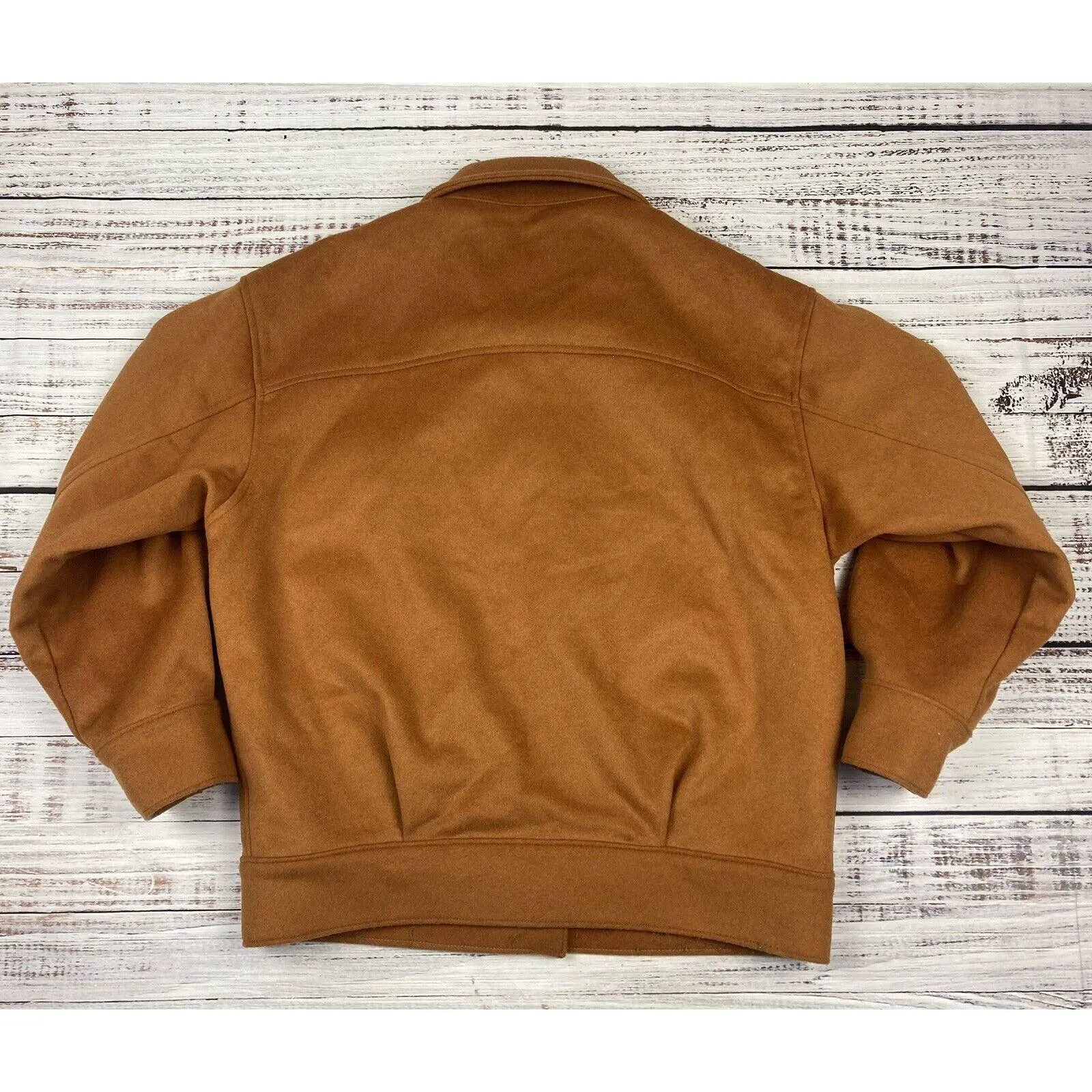 Levi's NWT  Big E Premium Women's Varsity Wool Trucker Glazed Ginger Jacket Sz‎ S - Image 8