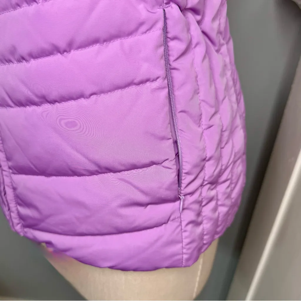 Talbots Purple Down Puffer Vest Winter Jacket Coat Size Medium - Image 6