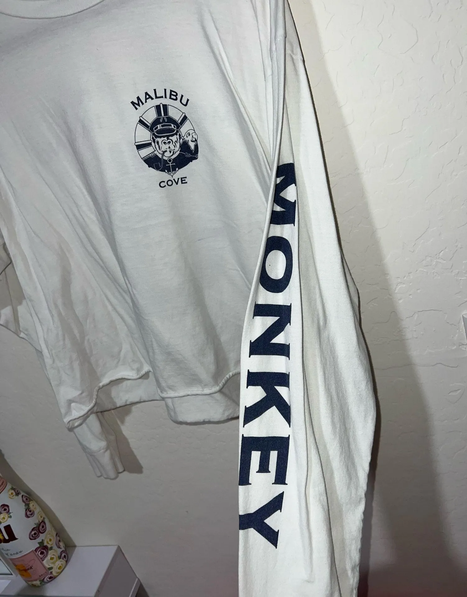 John Galt Malibu Cove White Blue Long Sleeve  - Image 5