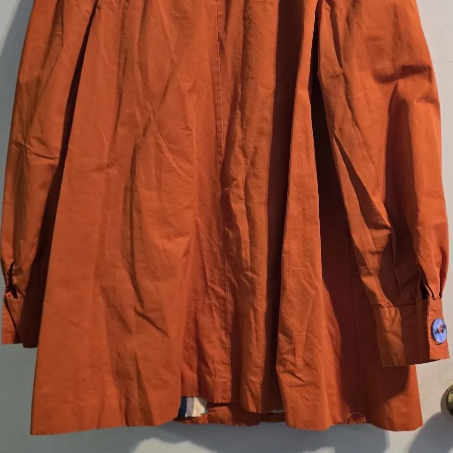 Elevenses‎ Orange Trench Coat with A-Line Silhouette - Image 2