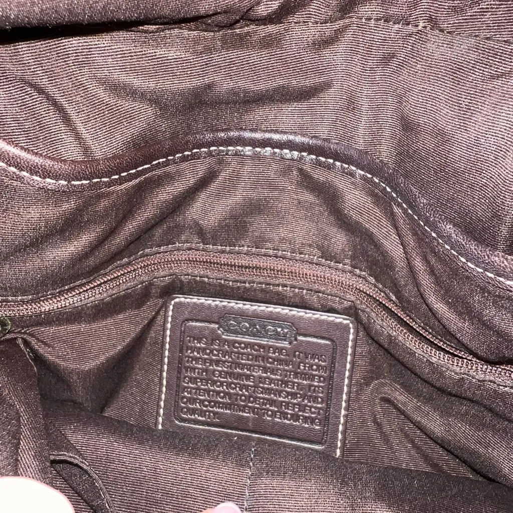 Coach Brown Signature Shoulder Bag Hobo  - Image 10
