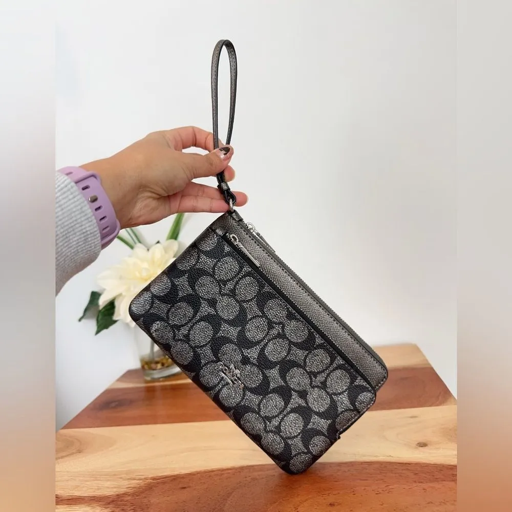 NWT Coach Fiona Zip‎ Tote Bag and Double Zip Wallet In Signature Canvas - Image 8