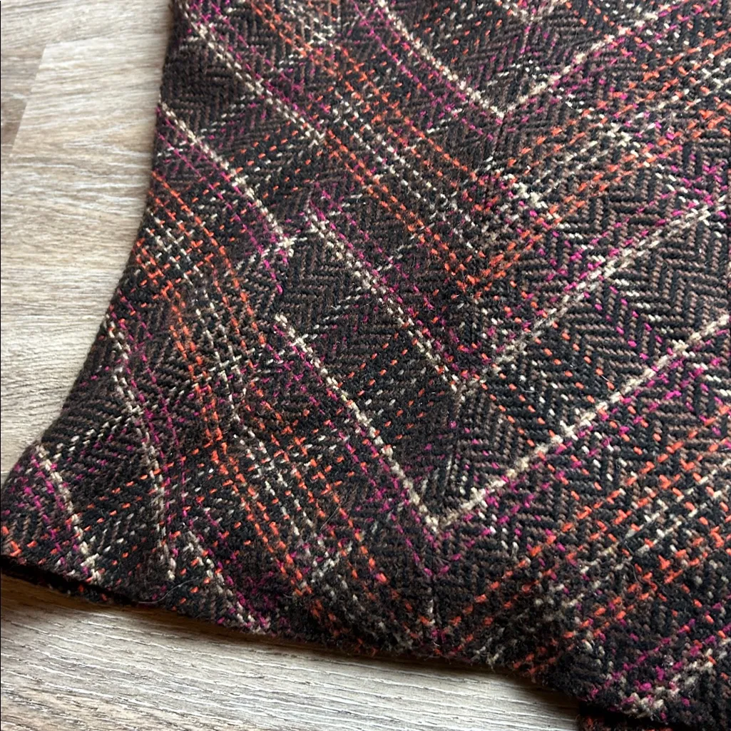 CAbi Plaid Wool Blend Plaid Tweed Vest Size Medium - Image 12