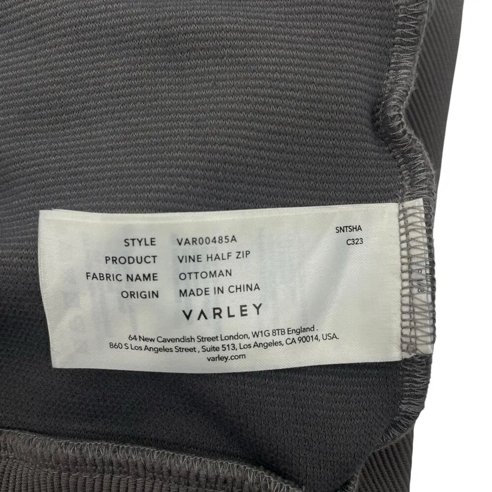 Varley Vine Ottoman Half Zip Pullover Top Deep Charcoal Gray Size 3X - Image 9