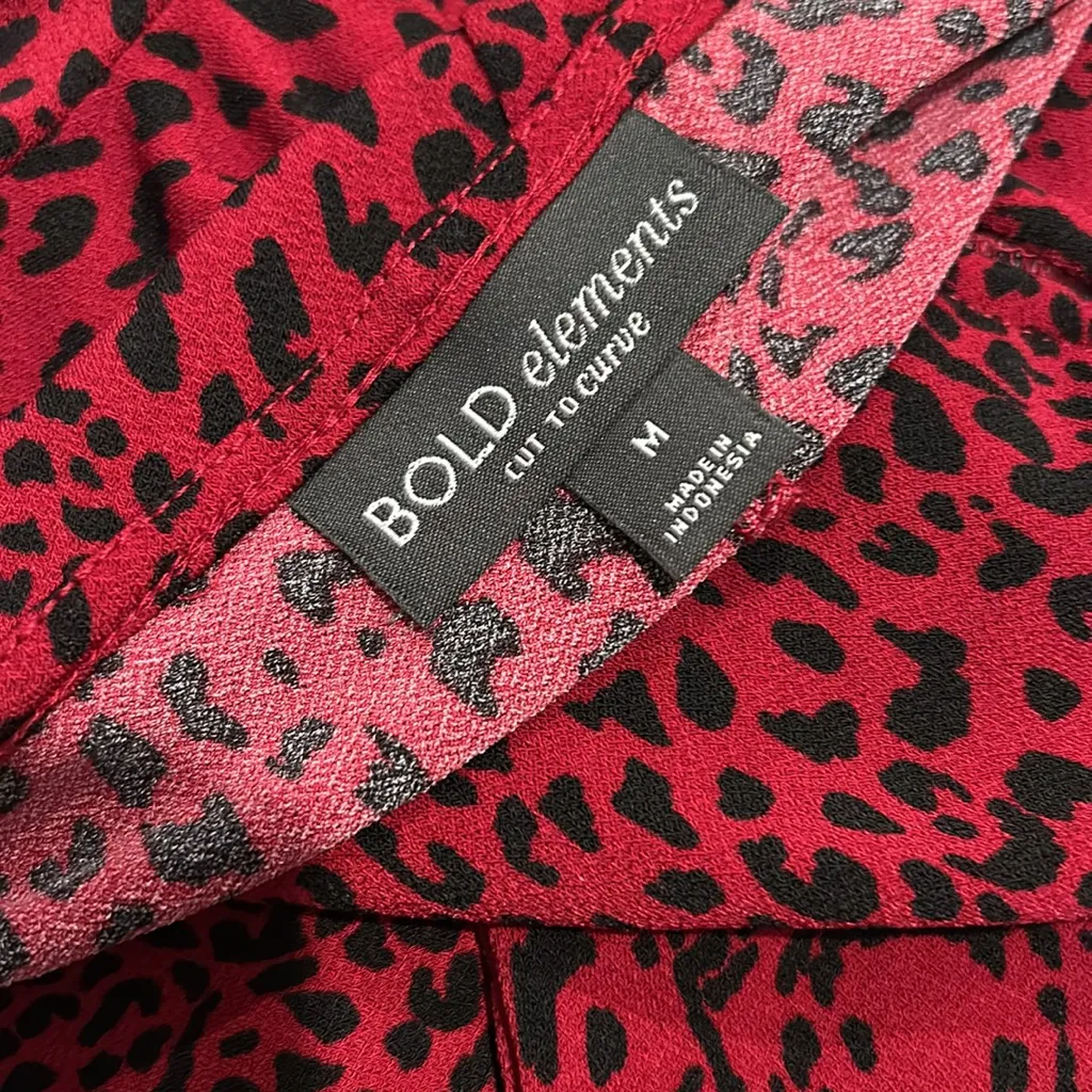 3/$15 BOLD ELEMENTS leopard blouse - Image 5