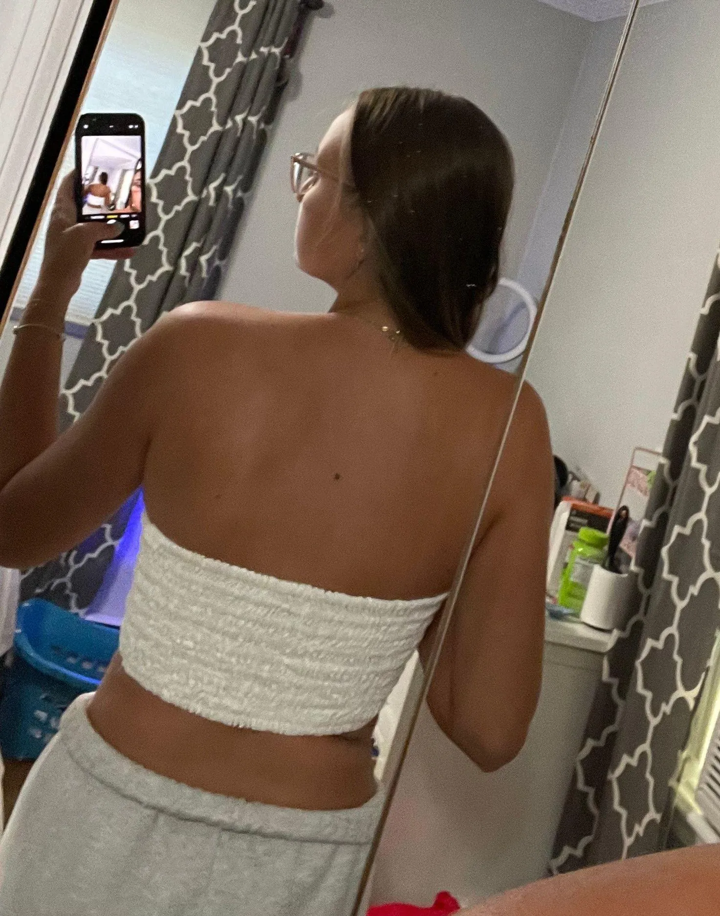 LF White Strapless Top - Image 3