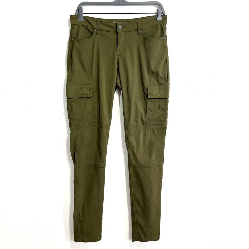 Prana Meme Cargo Pants Womens Size 6 Green Olive Outdoors Hiking Climbing - Image 2