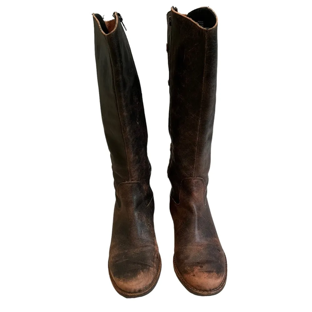 Matisse Prague Distressed Leather Buckle Boot, Sz 8 - Image 7