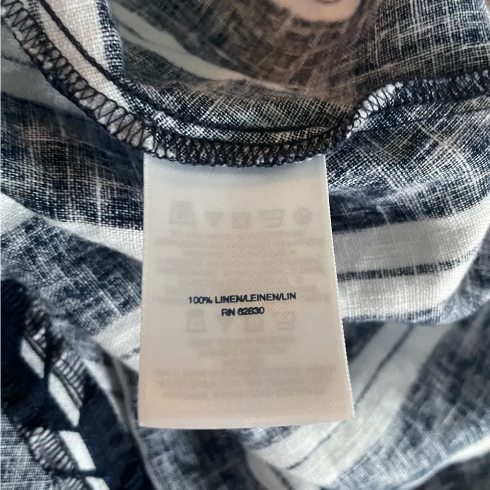 Lands' End Women's Striped Sleeveless Linen Swing Dress Size 2X - Image 4