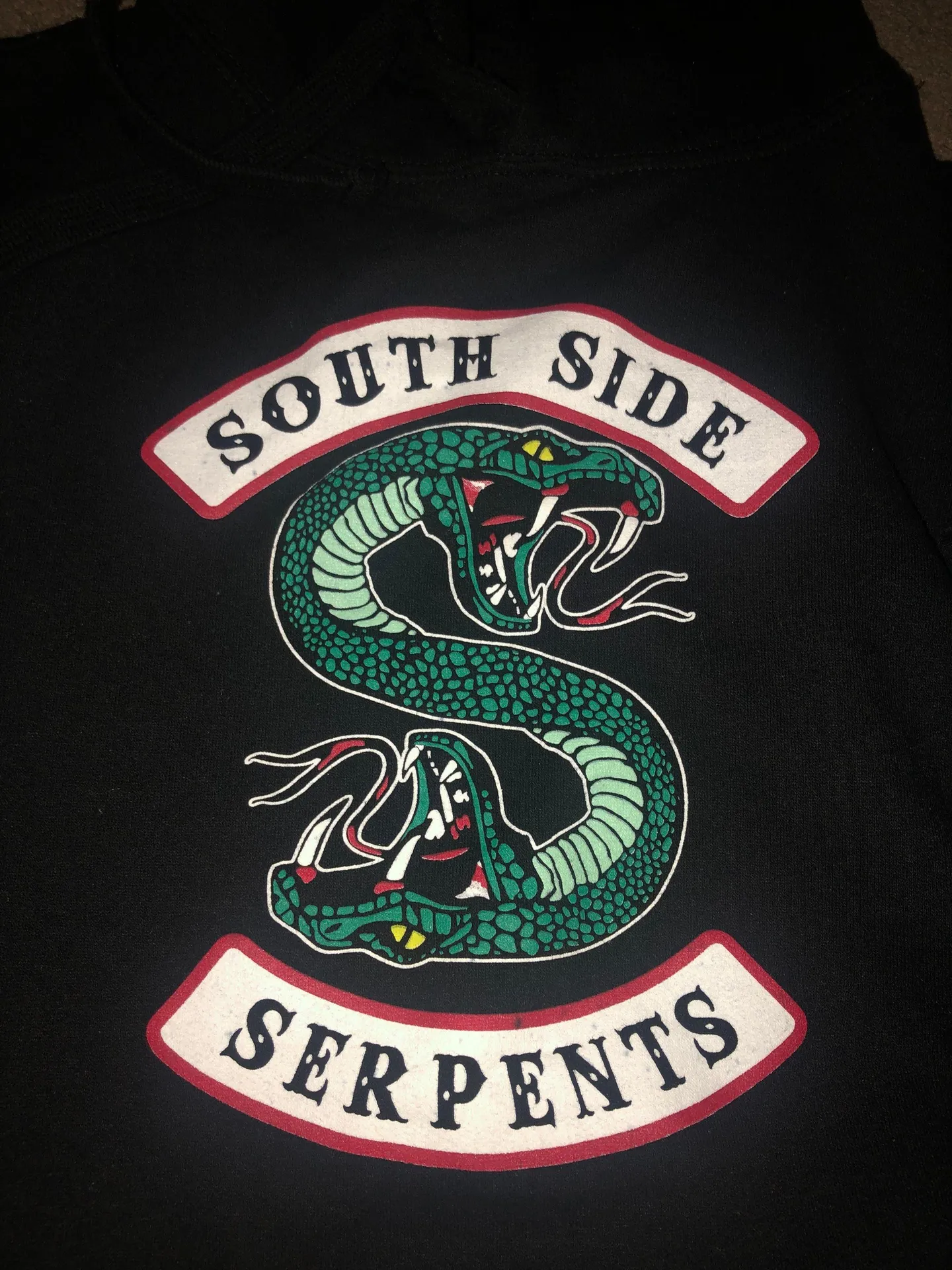 Black Hoodie Top Size L - Image 2