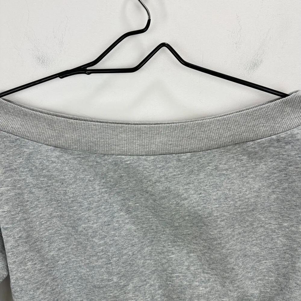 Majorelle Martine Sweater Sweatshirt Cropped Off Shoulder Balletcore Gray Small - Image 5
