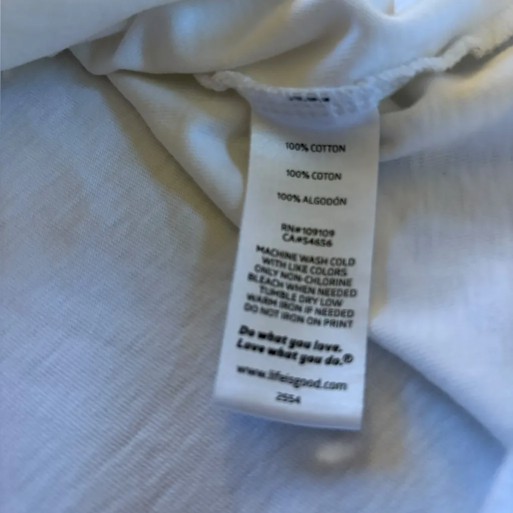 Life is Good Crusher Tee Shirt Daisy Flower Womens Size XS White - Image 6