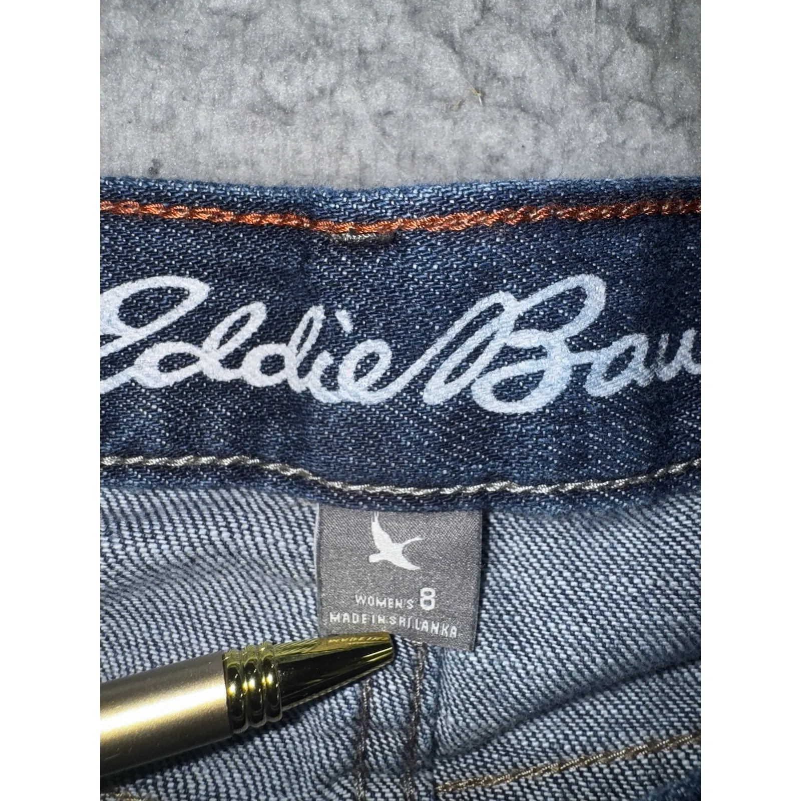 Eddie Bauer Crop Boyfriend Jeans Women‎ 8 Floral Embroidered Patchwork Denim - Image 8