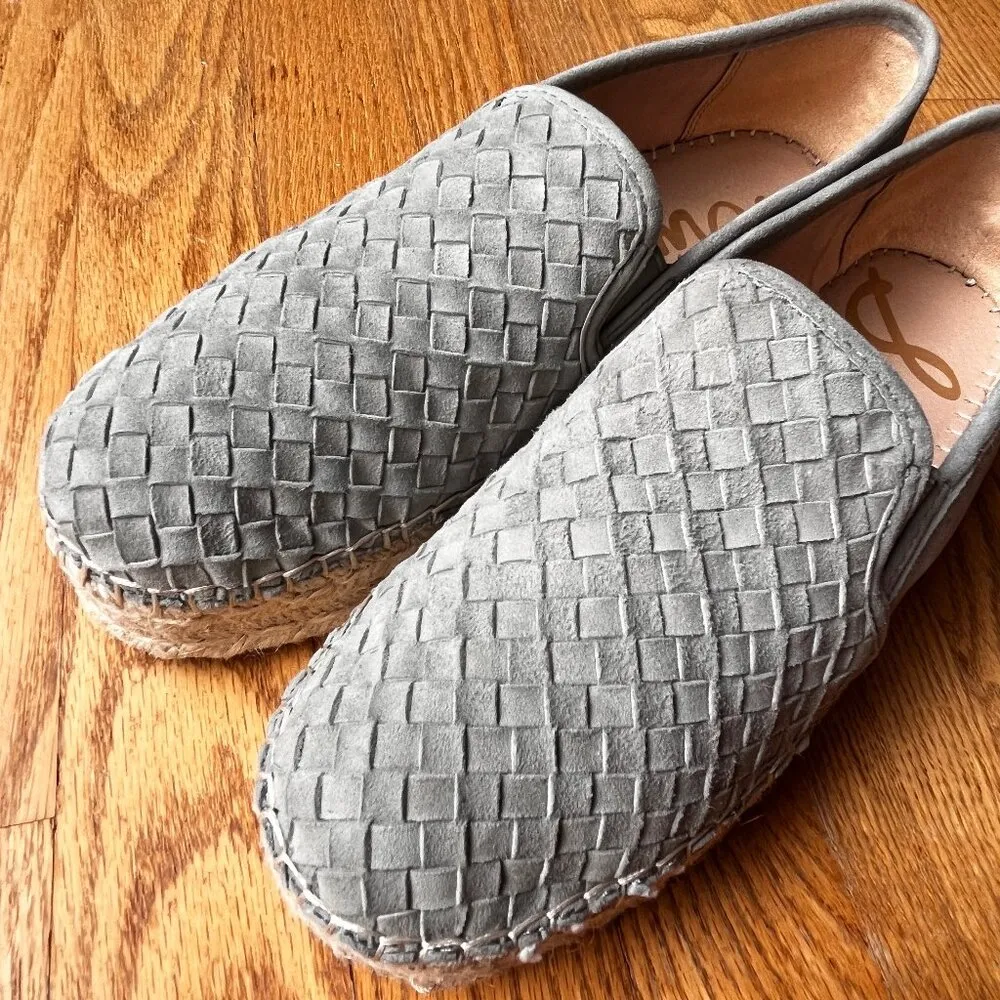 Sam Edelman Women Catherine Woven Seafoam Sage Green Platform Slip-on Espadrille - Image 4