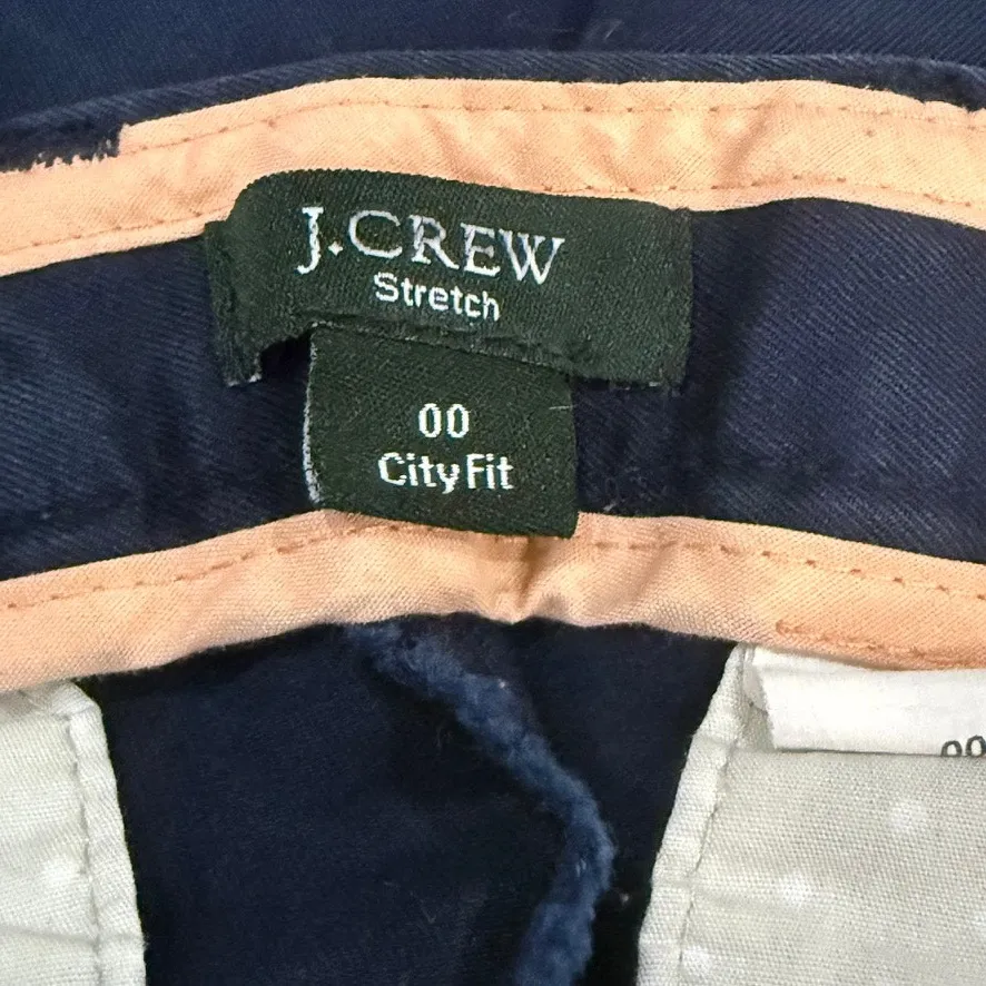 J. Crew Women's Cropped City Fit Pants Size‎ 00 Navy Blue Casual - Image 3