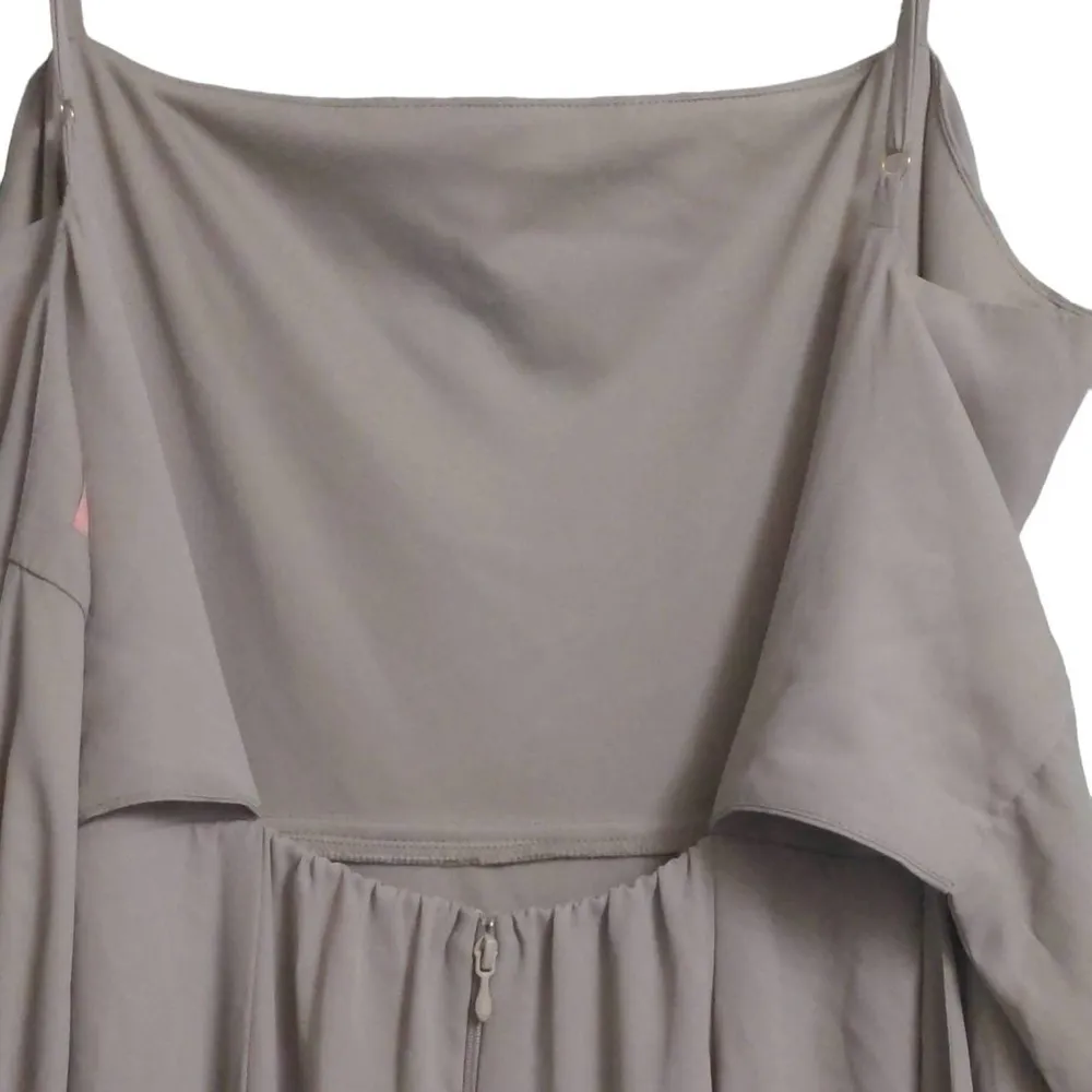 Show Me Your Mumu Slip Dress XL Sage Green Lauren Tie Back Maxi Scoop Neck New - Image 8