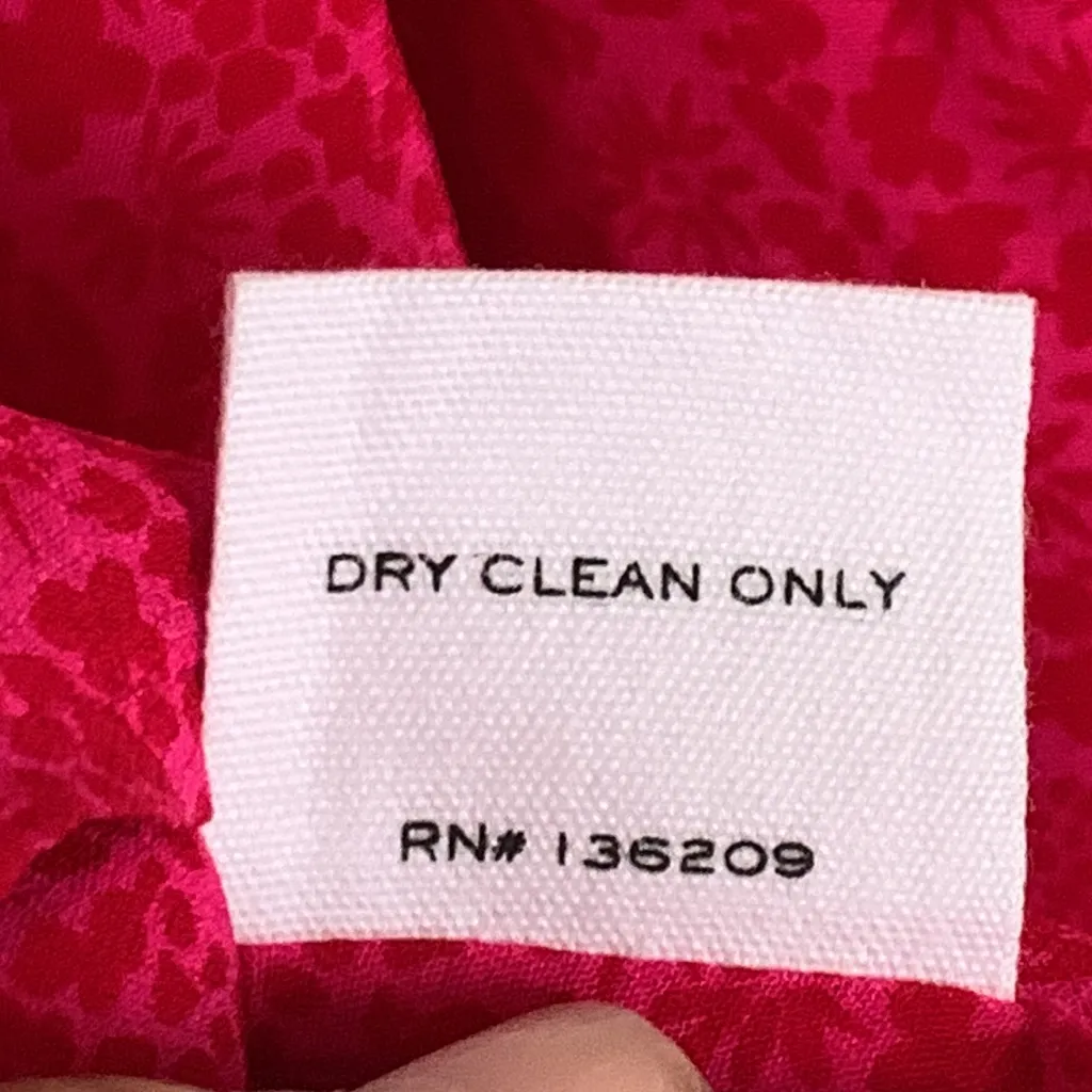 HATCH Red and Magenta Floral Blouse Size 1 (2 - Image 12