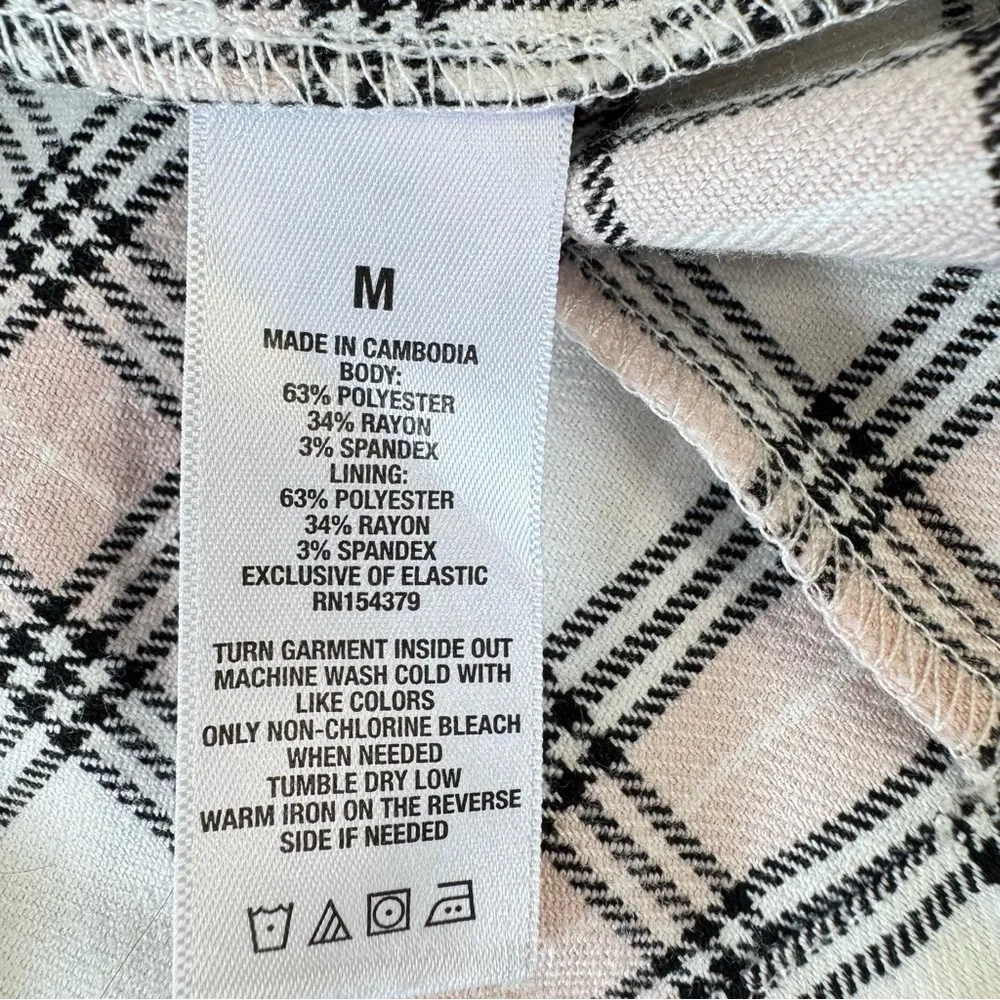 Aeropostale Cream Pink Plaid Preppy Clueless Schoolgirl Pinafore Mini Dress - Image 13