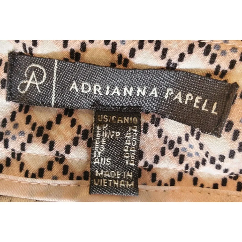 Adrianna Papell Women's Beige Polyester Mid Rise Casual Skinny Pants Size 10 - Image 4