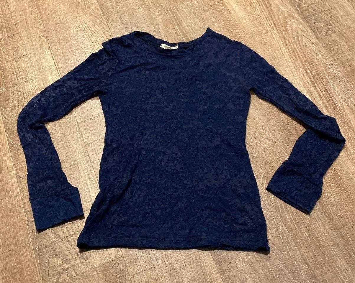 Sheer Long Sleeve Shirt Top - Image 2