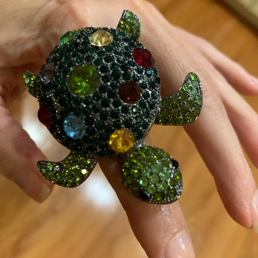 Crystal Turtle Ring! 🐢 6 Green - Image 6