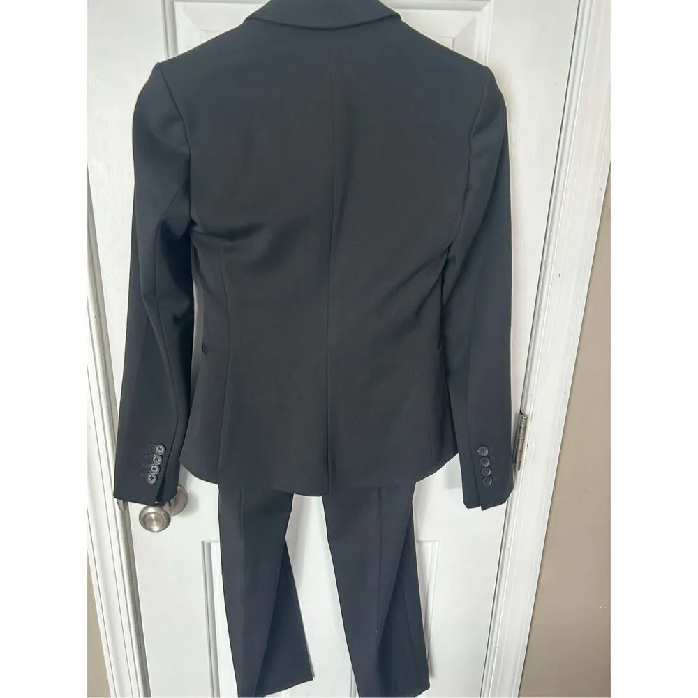 Express pant suit black work attire professional size blazer size 00 pants sz 0R - Image 3