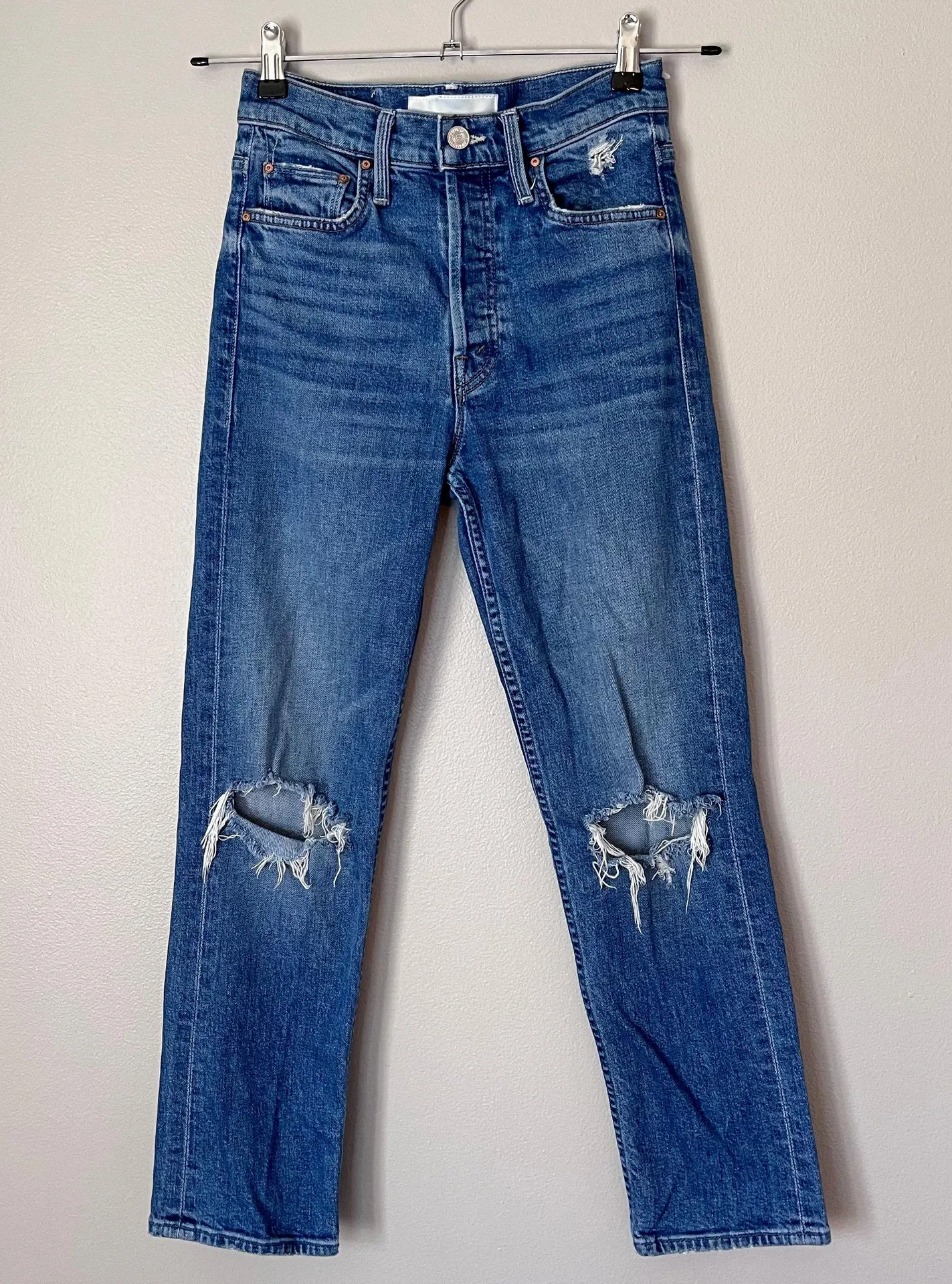 MOTHER Superior The Tomcat High Rise Straight Leg Jeans Playing With Scissors - Image 2