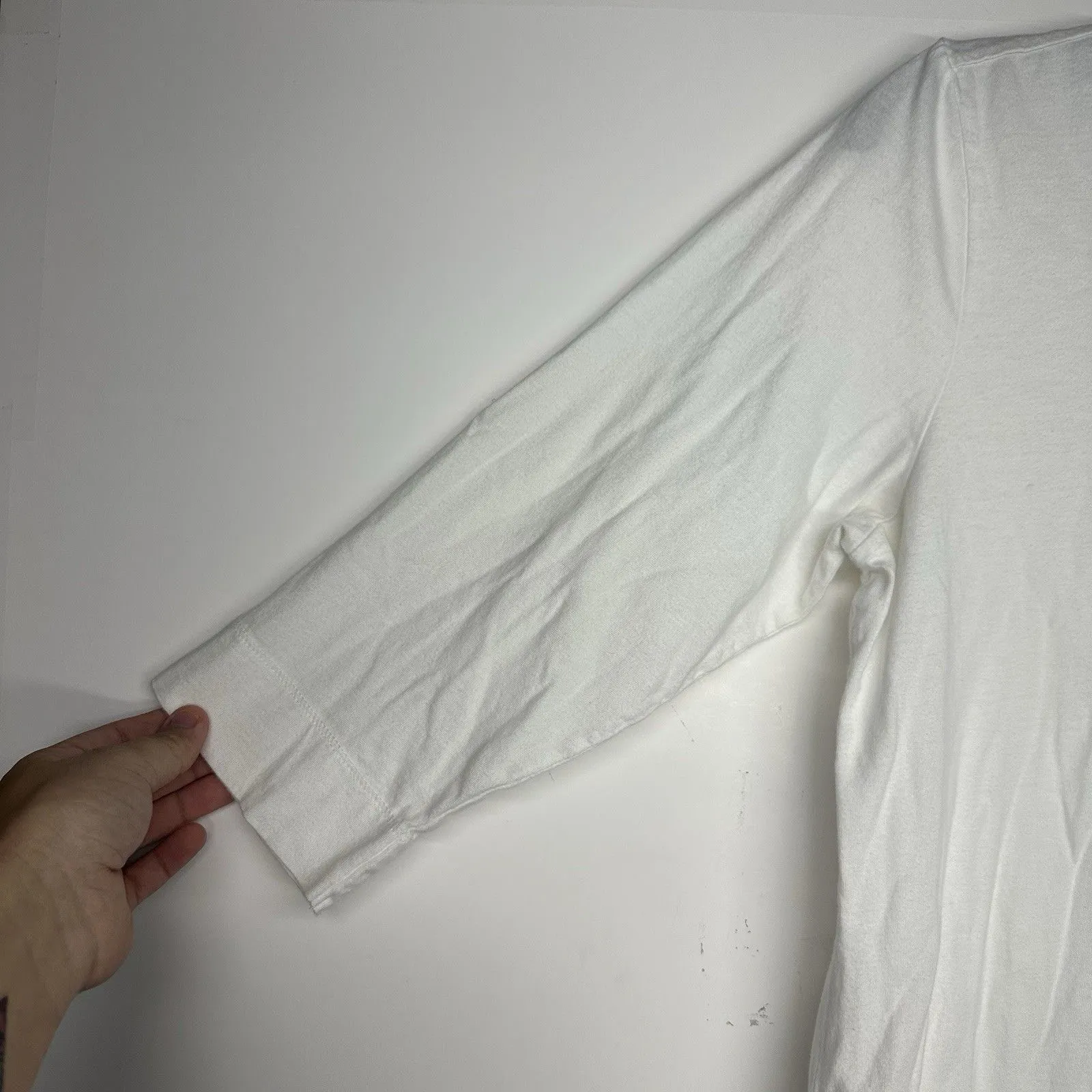 LL Bean womens White hooded long tunic beach cover-up pocket sz Medium - Image 4