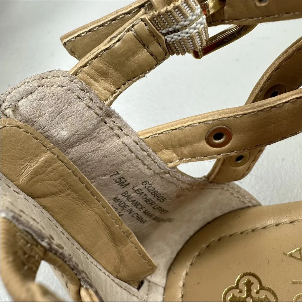 Isola Tan and Snakeskin Sandals 7.5 - Image 13