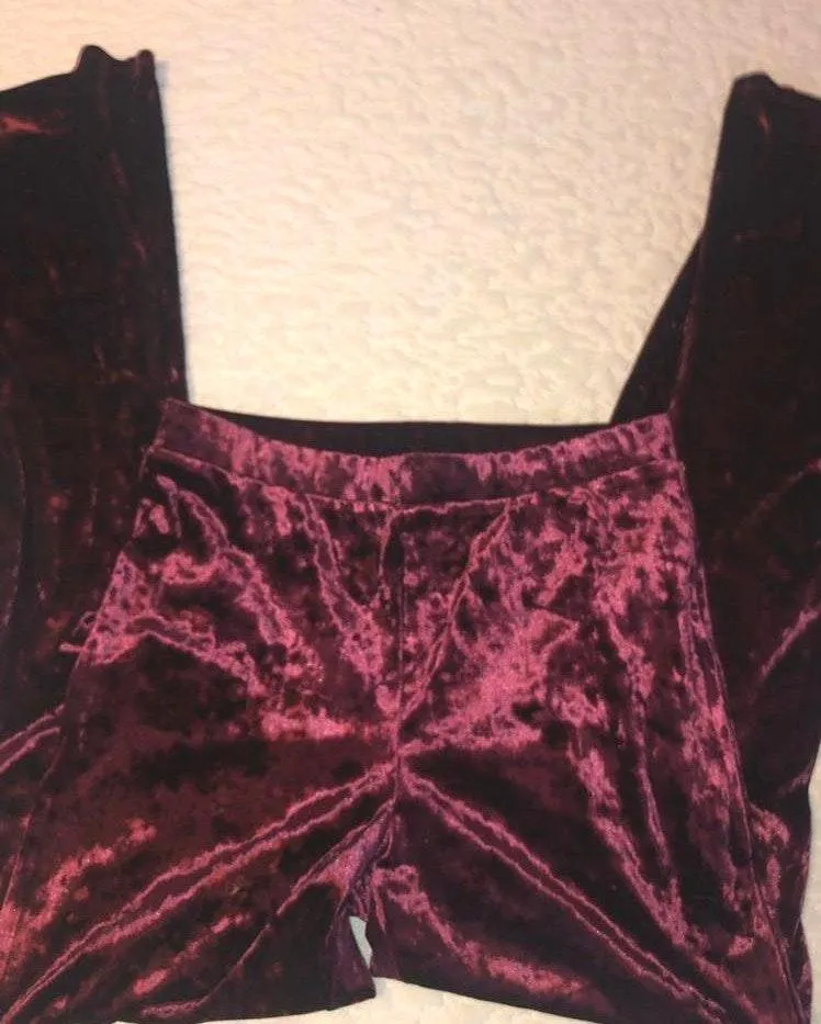 Forever 21 Red Velvet Flare Pants - Image 4