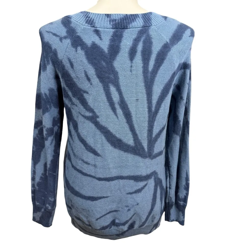NWT Wonderly Blue Tie Dye Cable Knit Sweater Size Large - Image 5