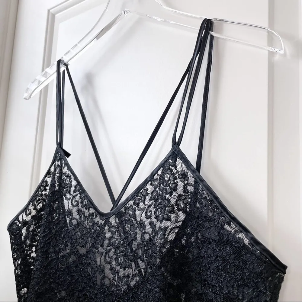 Private Luxuries Black Lace Slip Lingerie Strappy L Size L - Image 66
