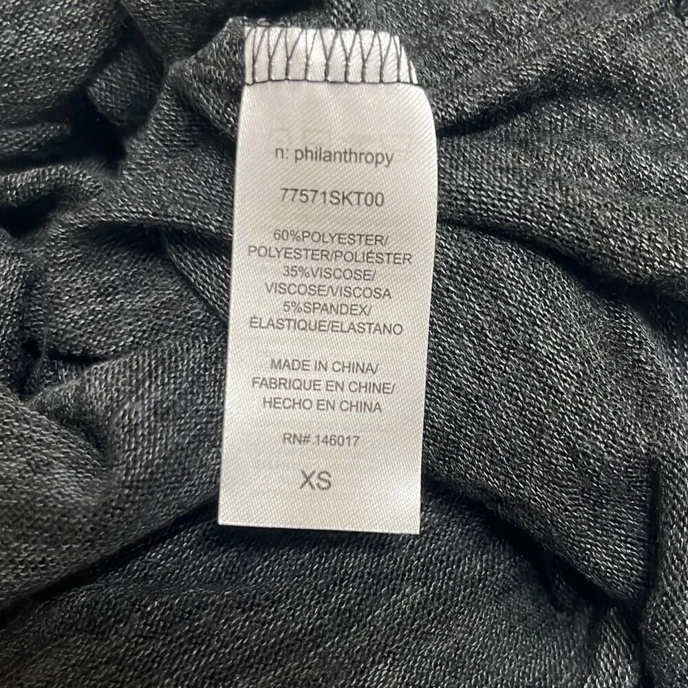 Revolve n:philanthropy Electra Mini Dress Charcoal One Shoulder High Neck XS NWT - Image 12