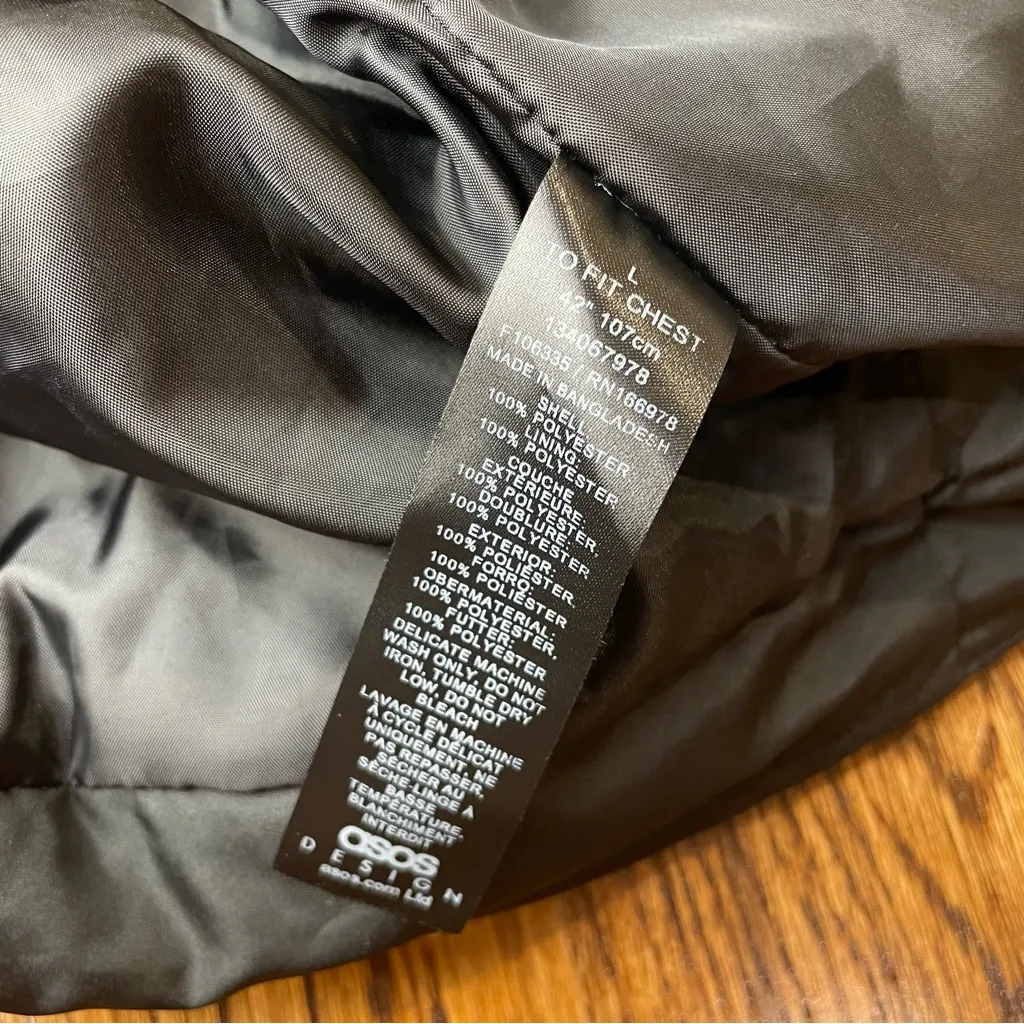 ASOS Black Puffer Vest  - Image 5